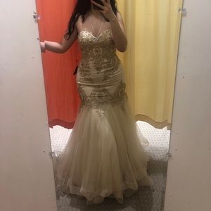 Gold prom dress
